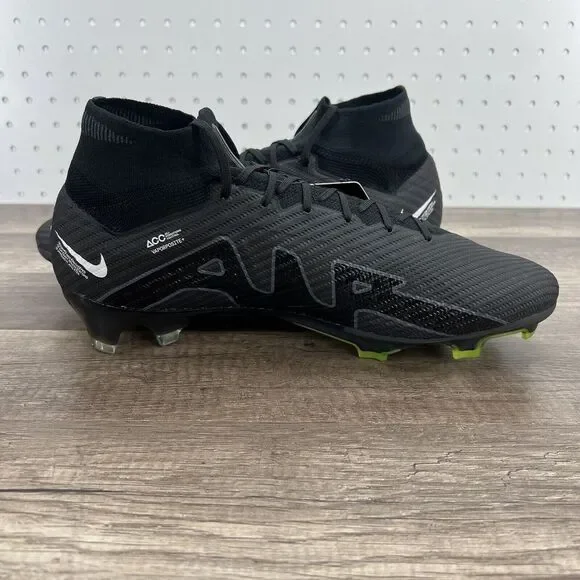 Nike Zoom Superfly 9 Elite FG Black Volt Soccer Cleats DJ4977 Men 7.5 / Womens 9